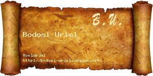 Bodosi Uriel névjegykártya